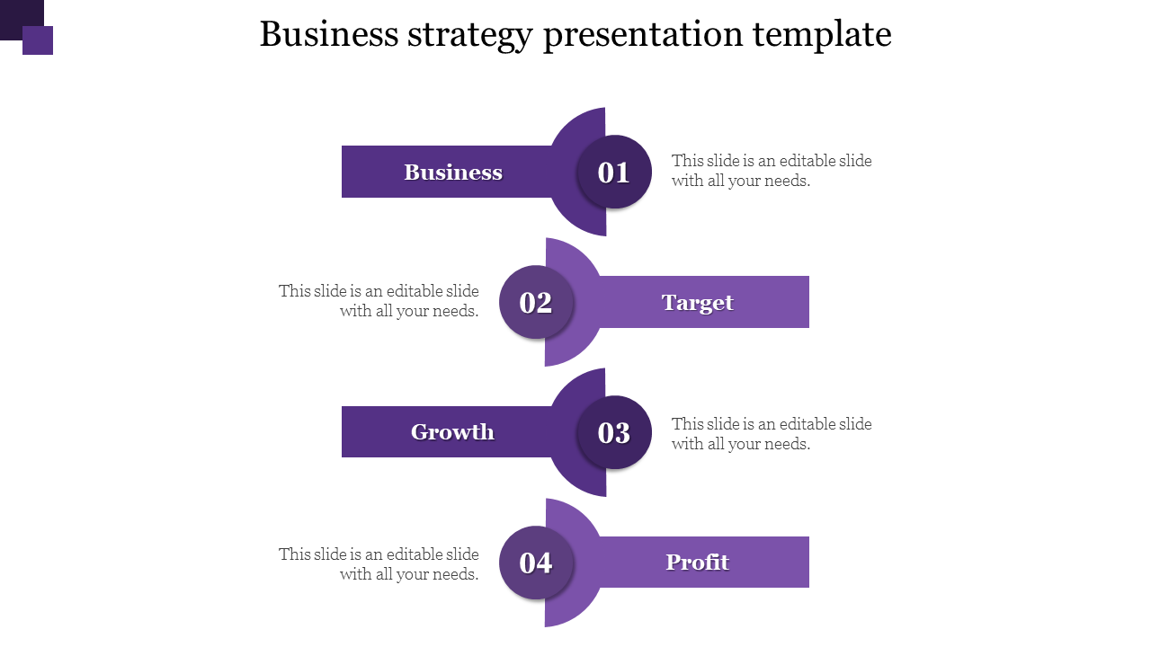 business strategy presentation template-Purple